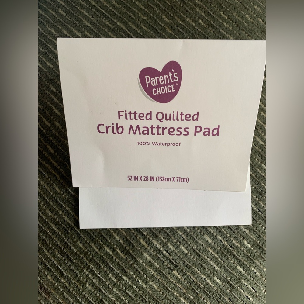 Parent's Choice Fitted Quilted Crib Mattress Pad - White